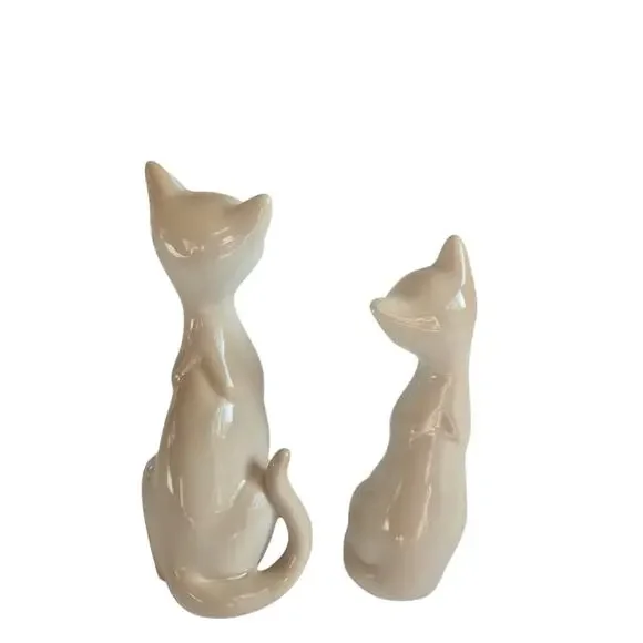 Vintage Otagiri Siamese Cat Figurines Set of 2 Mid Century Made In Japan 1950's - Picture 2 of 8